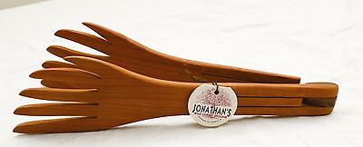 #ad USA Made Wide Fork Cherry Salad Tongs w Inside Out Design by Jonathan#x27;s Spoons $45.00