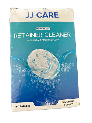 #ad JJ CARE Mint Retainer Cleaner Tablets 150 Denture Cleaning 5 Months Ex 07 2024 $11.89