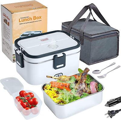 #ad #ad 1.8L Electric Lunch Box Food Heated Portable Food Warmer Heater for Car Truck $27.98