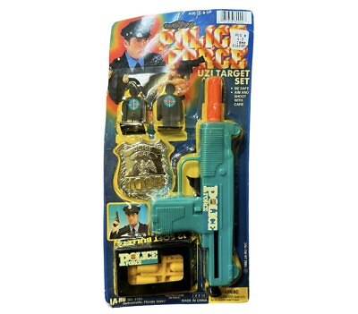 #ad Vintage 90’s Toy Police Force Uzi Target Set Sealed Ja Ru 1992 Rare $19.99