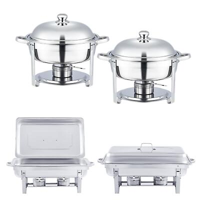 Chafing Dish Sets Catering Stainless Steel Chafer Full Size Buffet Chafer Warmer $69.99
