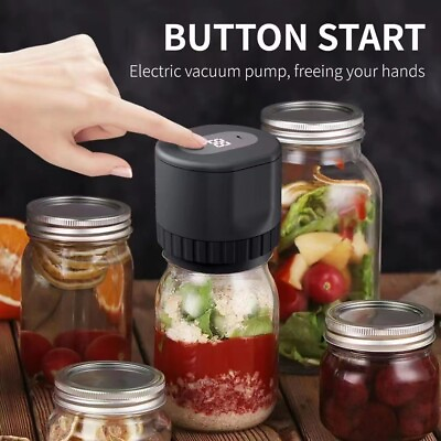 #ad Electric Mason Jar Vacuum Sealer Kit for Wide Mouth and Regular Mouth Mason Jars $18.48
