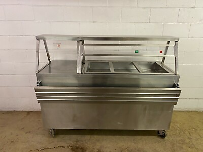 Atlas Refrigerated Cold Buffet Food Display Sneeze Guards On Wheels Tested $1800.00