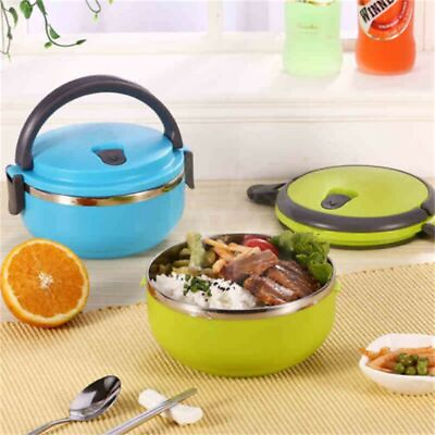 Insulated Trave Lunch Box Warmer Food Container Hot Food Flask Thermos Vacuum $9.88