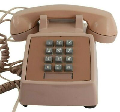 #ad Vintage Western Electric ATamp;T 2500 Series Beige Push Button Desktop Telephone $65.00