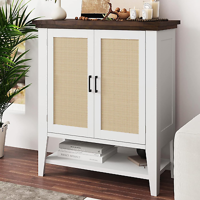 #ad #ad Accent Cabinet Rattan Buffet Cabinet with Storage Sideboard Entryway Cabinet wi $177.33