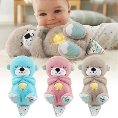 #ad Baby Breathing Bear Soothing Otter Plush Calming Colic Music Sleeping Companion $19.99