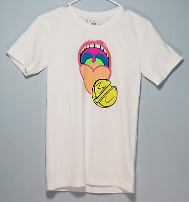 #ad Womens Marc Jacobs T Shirt NWT Small Pink Lips Mouth Tongue $18.95