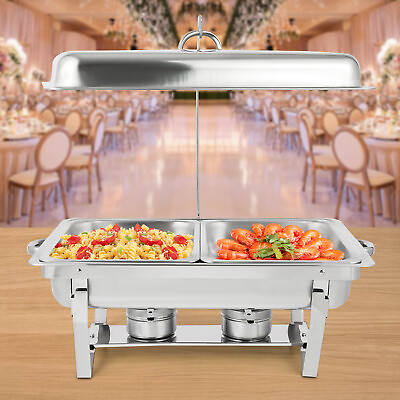 #ad #ad 7.5L Stainless Steel Catering Chafing Dish Food Warmer Buffet Heat Tank W lid $59.00