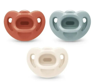 #ad Nuk Comfy Orthodontic Silicone Pacifiers Binky Soother 0 6 Months PACK of 3 $9.97