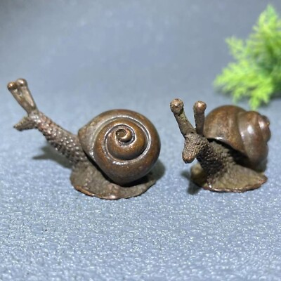 #ad #ad Bronze Antique Snail Statue Collection Decorative Insect Statue $12.88