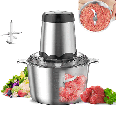 #ad 300W Electric Food Processor Kitchen Food Chopper Blender Stainless Steel 2L $19.99
