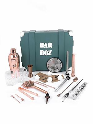 Wooden Travel Bar Set Portable Bar Set Military Green Easy Carry Everywhere $547.83