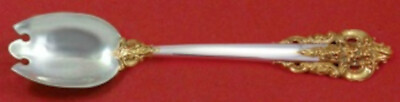 #ad Grande Baroque Gold Accents by Wallace Sterling Ice Cream Dessert Fork Custom $89.00
