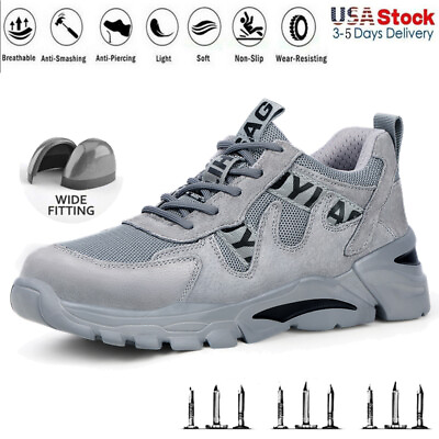 Indestructible Safety Work Shoes Steel Toe lightweight Work Boots Mens#x27; Sneakers $43.23