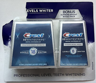 #ad #ad Crest 3D Whitestrips 20 Professional Effects 7 Supreme Boost Sets EXP 04 2025 $36.99