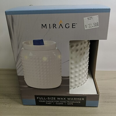 #ad NEW Mirage Full Size Electric Wax Melt Warmer White $22.50