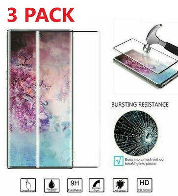 3 Pack Tempered Glass For Samsung S10 S21 Ultra Note 20 10 Plus Screen Protector $8.99