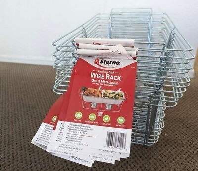 #ad #ad LOT OF 6 NEW GENUINE STERNO WIRE CHAFING DISH STAND BUFFET DISH WARMER RACK $55.99