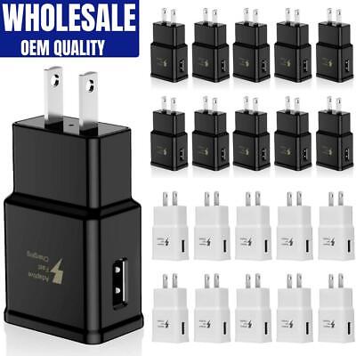 Wholesale Bulk Adaptive Fast USB Wall Charger US Block Power Adapter For Samsung $236.17