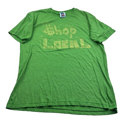 #ad #ad Vintage Junk Food Light Green Shop Local $ T shirt New Men’s Small NEW RARE $23.39