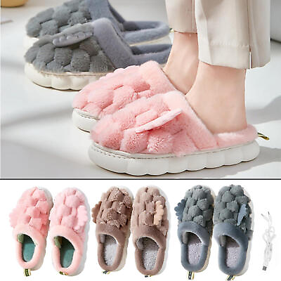 #ad USB Electric Foot Warmer Shoes Non Slip Warm Slipper Feet Heated Winter $36.99