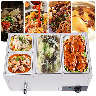 Food Holding Warming Equipment Countertop Food Warmers 4 pan Buffet Food Warmer $125.00