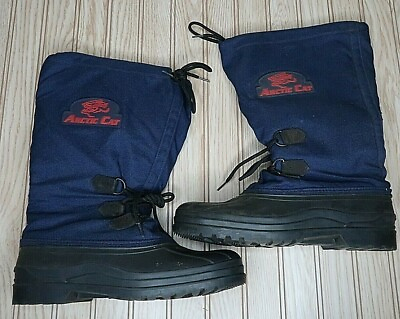 #ad vtg Mens sz 6 Arctic Cat Snow Mobile Winter Boots Blue Removable Thermal Inserts $33.08