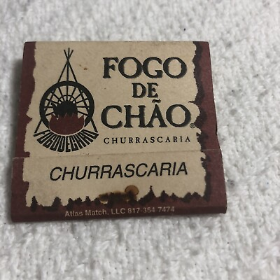 Vintage Matchbook Fogo De Chao Churrascaria Brazilian Steakhouse Atlanta Dallas $19.99