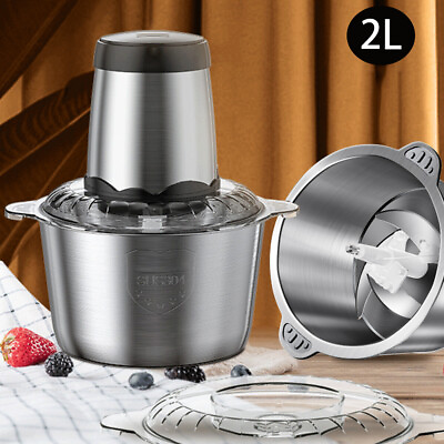 #ad 300W Electric Food Chopper Electric Stainless Steel Processor Meat Grinder Mixer $18.98