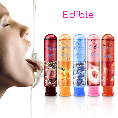 Edible Fruit Flavor Adult Lubricant Gel Lube Edible Oral Sex Sexual Massage Oil $8.95