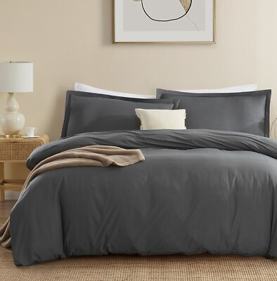 3 Pc Duvet Cover Set by Nymbus 1800 Series Ultra Soft Luxurious Comforter Cover $22.99