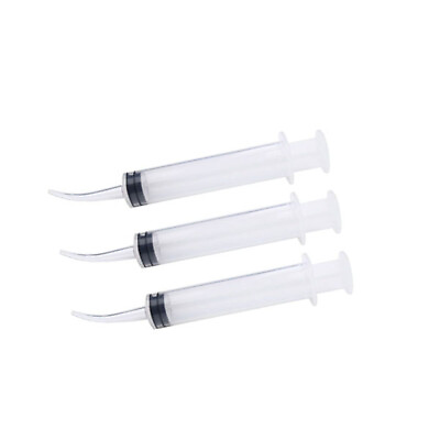 #ad #ad 50 pcs Dental Disposable Curved Tip Utility Irrigation Syringes 12ml $19.99