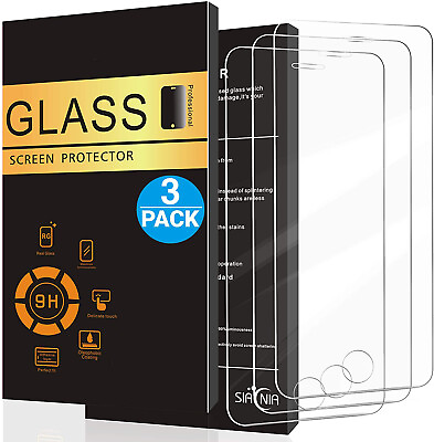 #ad #ad 3 Pack Screen Protector High Clear Tempered Glass For iPhone SE 2016 5 5s 5c $5.99