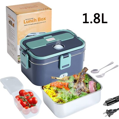 1.8L 110V Electric Heating Lunch Box Portable Car Office Food Warmer Container $26.98