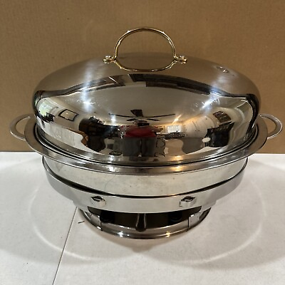 CUISINE COOKWARE COMMAND PERFORMANCE GOLD OVAL ROASTER CHAFING PAN SET 16.5” $192.50