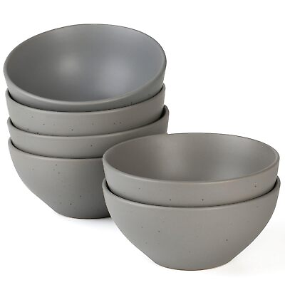 #ad #ad Ceramic Bowls Set of 6: For Cereal Soup Oatmeal Rice Pasta Salad Dark Grey $23.99