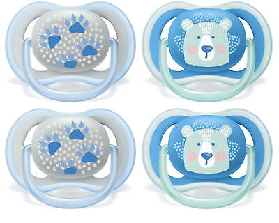 #ad Philips Avent Ultra Air Pacifier 6 18 Months Bear Paw 4 Pack SCF085 09..... $14.69