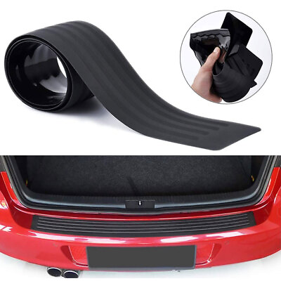 Car Trunk Door Sill Plate Protector Universal Guard Strip Rear Bumper Moulding $19.55