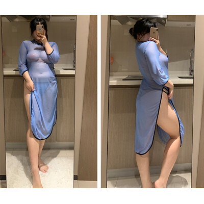 #ad Sexy Lingerie Retro Cheongsam Chinese Cosplay Hot School Plus Size Uniform Dress $18.99