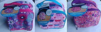 Fit amp; Fresh Kids Girls school Pink Lunch Bag Food INSULATED PVC Free Your Choice $12.98