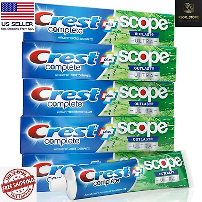 #ad Crest Complete Scope Outlast Ultra Toothpaste 6.3 oz. 5 pk. FREE SHIPPING $19.07