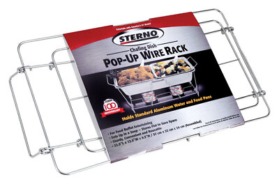 #ad Sterno 70144 Steel Silver Reusable Chafing Dish Wire Rack 22.75 L x 1.5 H in. $19.93