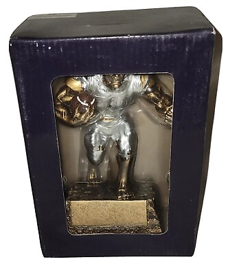 #ad #ad Monster Football Player H 6 3 4quot; L 4 1 2quot; W 2 1 2quot; Blank Base Trophy Award NEW $28.80