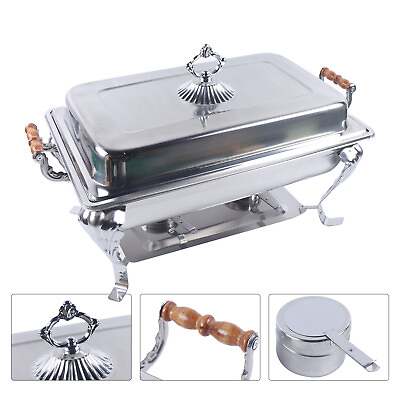 Catering Stainless Steel Chafer Chafing Dish Rectangle 9L 8QT Buffet Tray Warmer $93.00
