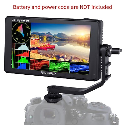 #ad FEELWORLD LUT6E 6 inch DSLR Camera Field Monitor HD 1600nits Bright Touch 3D LUT $239.99