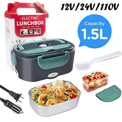 #ad 110V Electric Heated Lunch Box Food Portable Food Warmer Heater for Truck Home $36.99