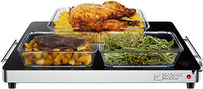#ad Extra Large Food Warmer for Parties Electric Server Warming Tray Hot Plate w $100.99