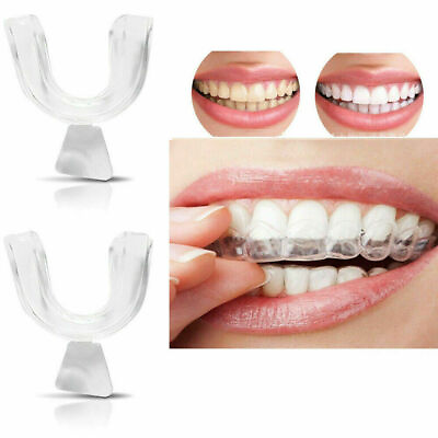 #ad 4Pack Silicone Night Mouth Guard Teeth Clenching Grinding Dental Sleep Aid Set $4.74