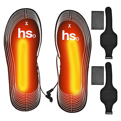 #ad Winter Electric Heated Shoe Insoles Sock Pads Foot Warmer Feet Rechargeable $20.46